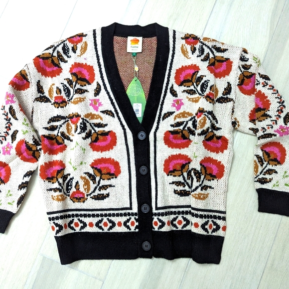 FARM Rio Sweaters - COPY - Farm Rio Sand Palms Paradise Cardigan